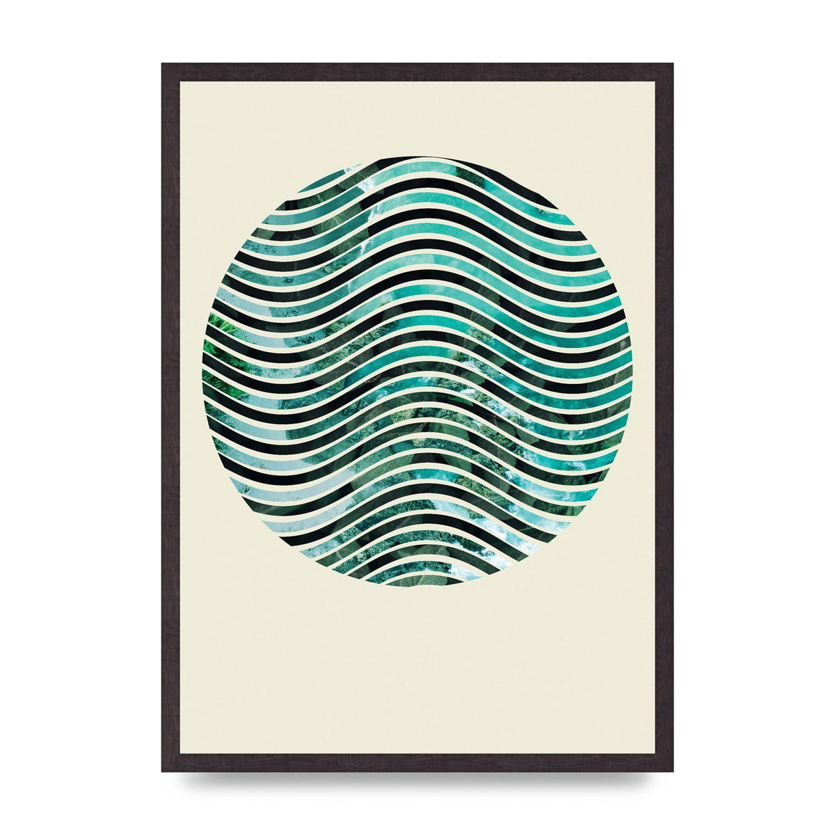 Nature Waves Wall Art - A2 framed