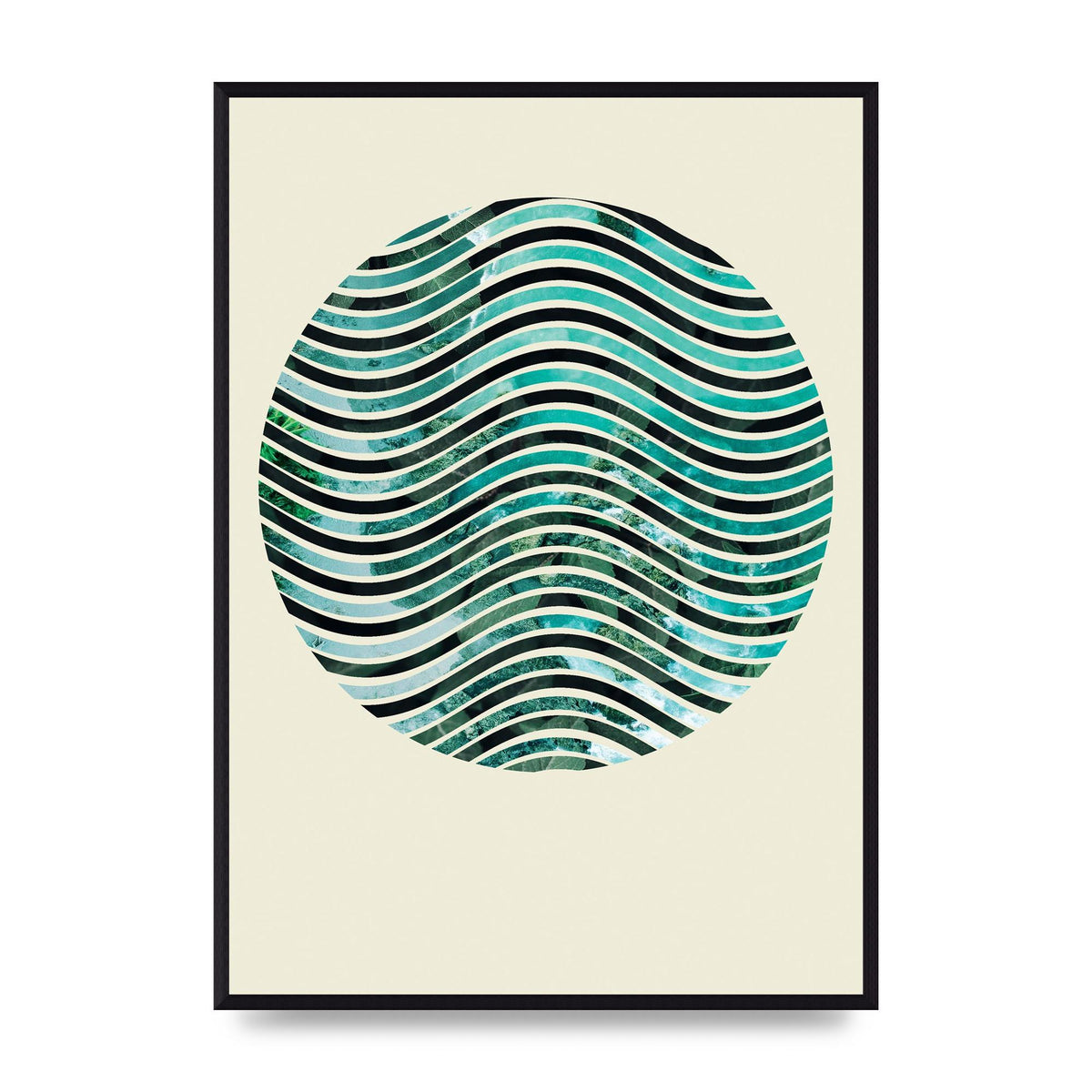 Nature Waves Wall Art - A2 framed