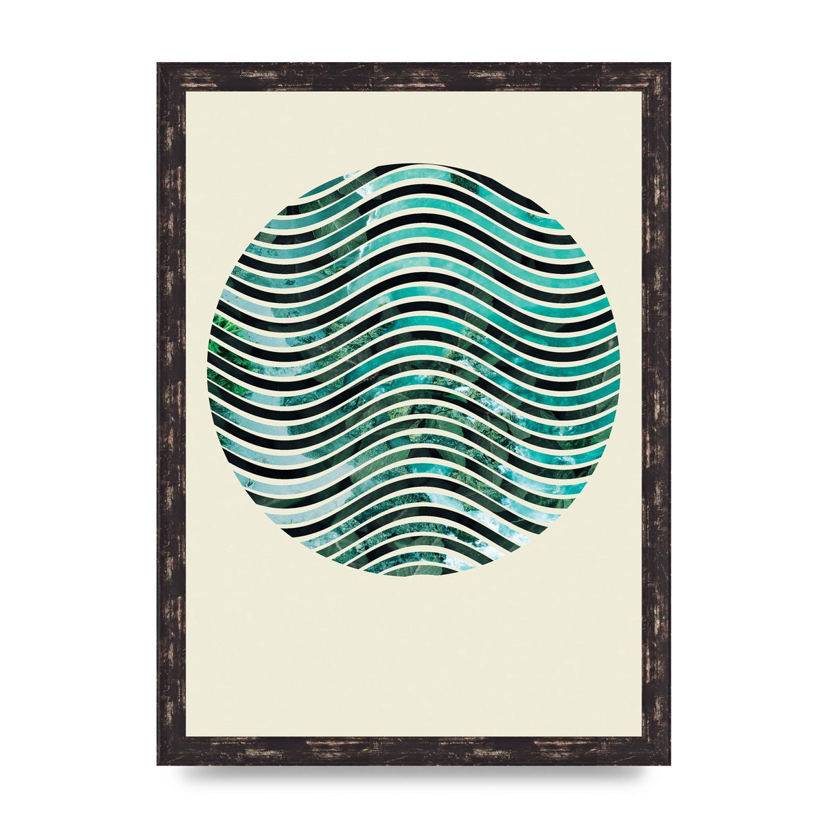 Nature Waves Wall Art - A3 framed