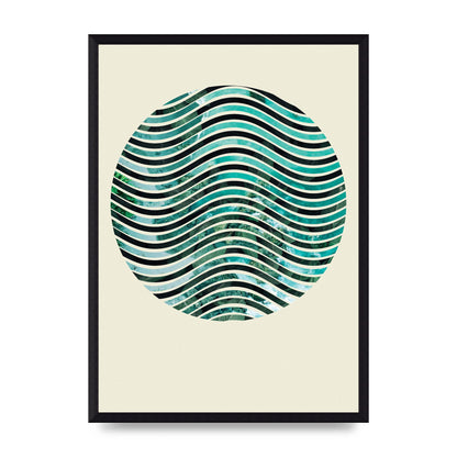 Nature Waves Wall Art - A3 framed