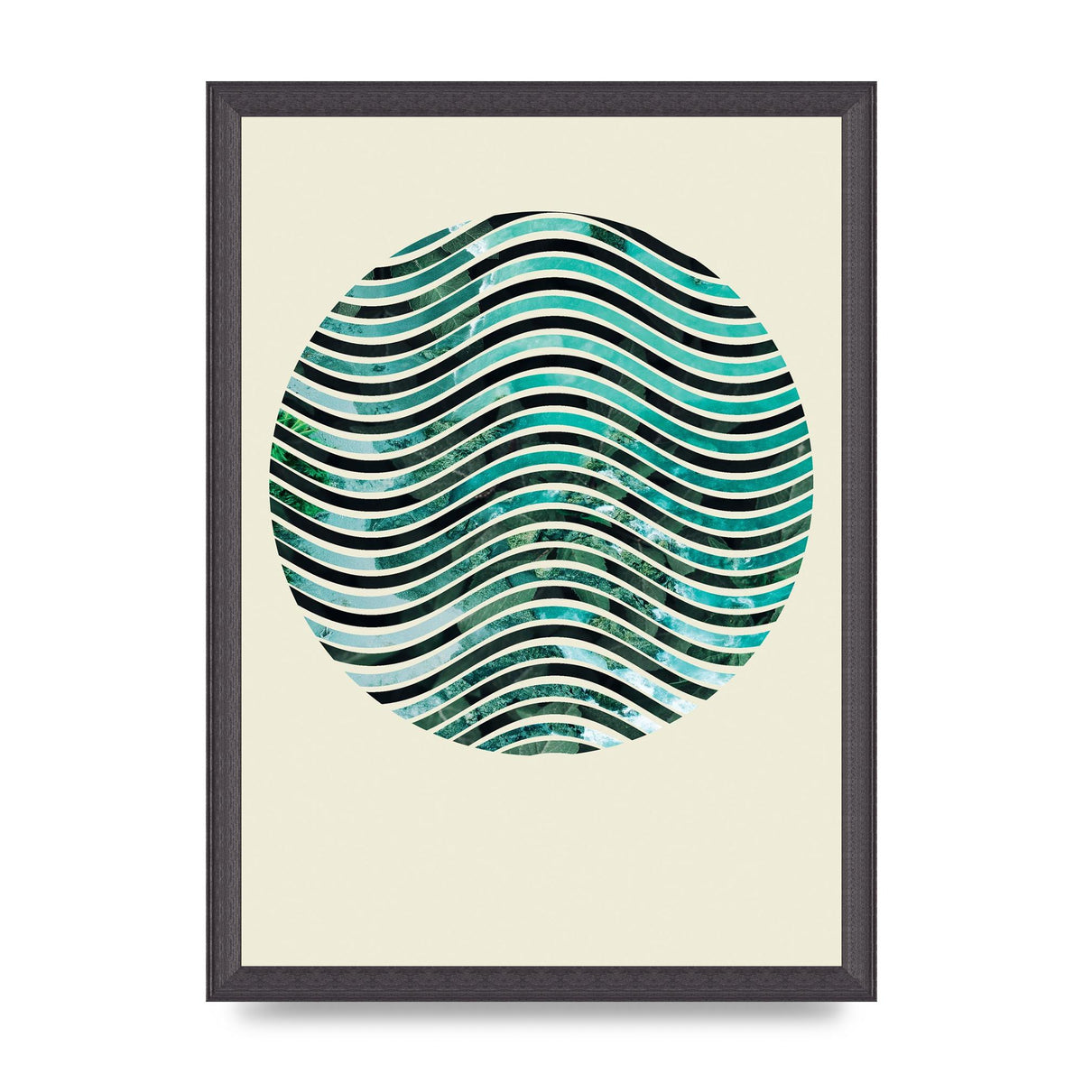 Nature Waves Wall Art - A3 framed