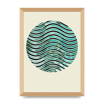 Nature Waves Wall Art - A3 framed