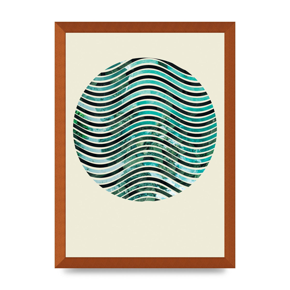 Nature Waves Wall Art - A3 framed