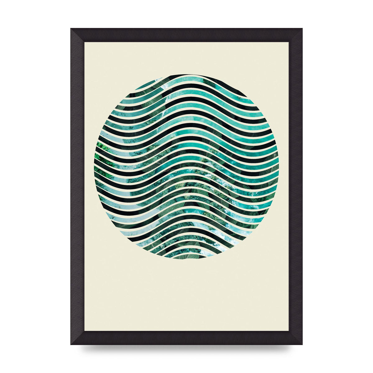 Nature Waves Wall Art - A3 framed