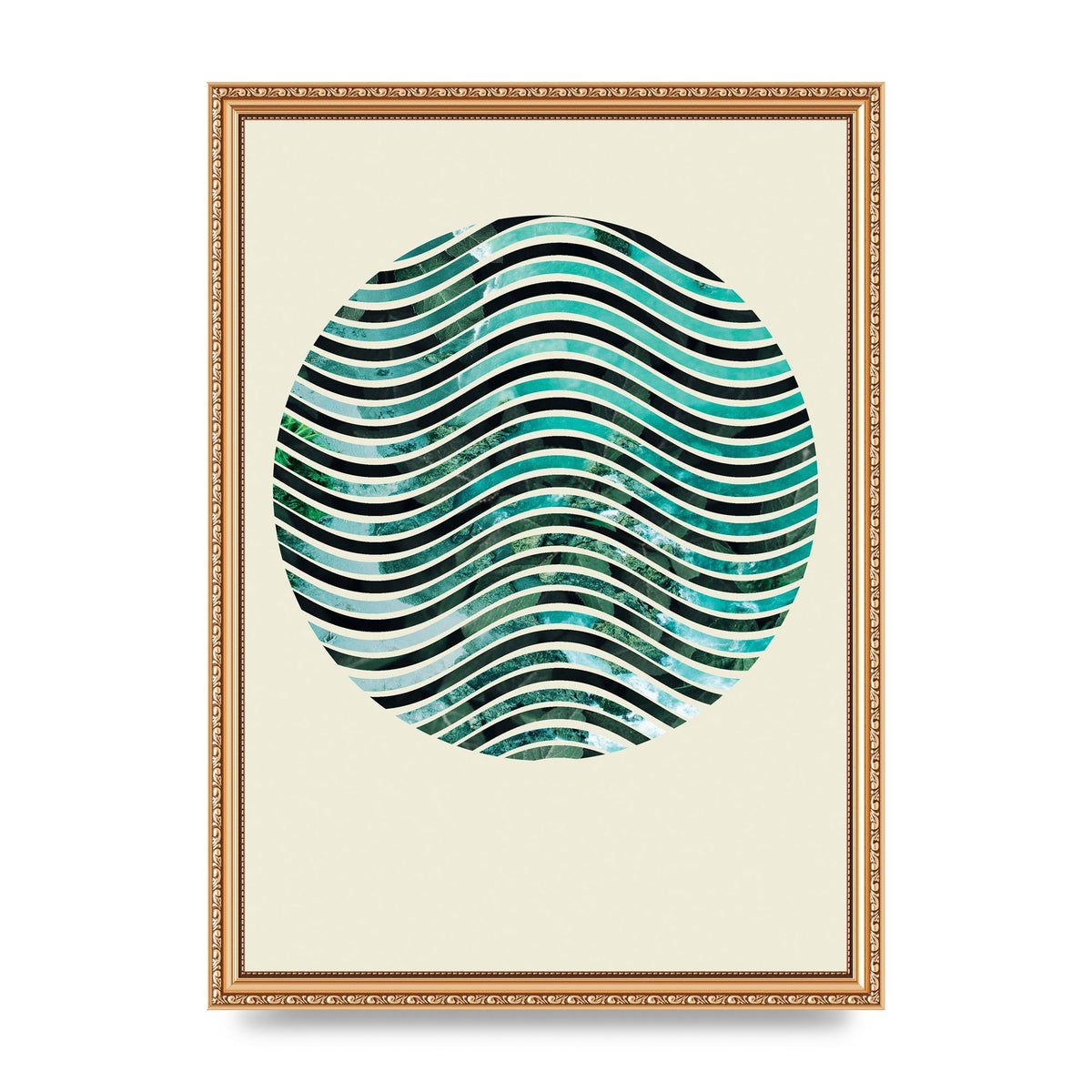 Nature Waves Wall Art - A3 framed