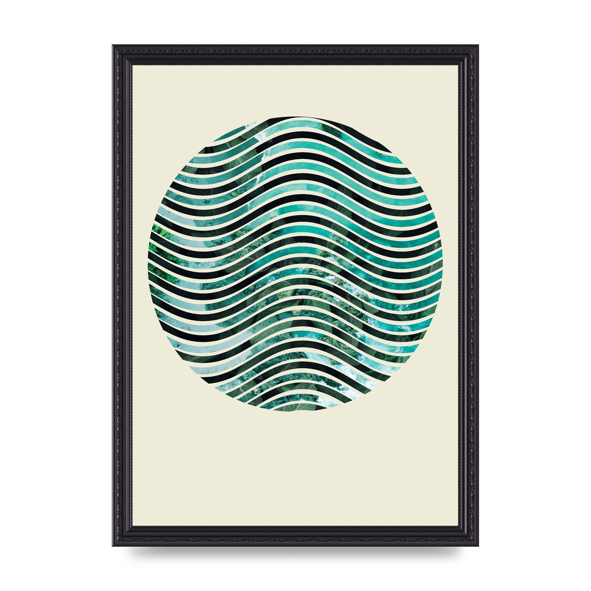 Nature Waves Wall Art - A3 framed