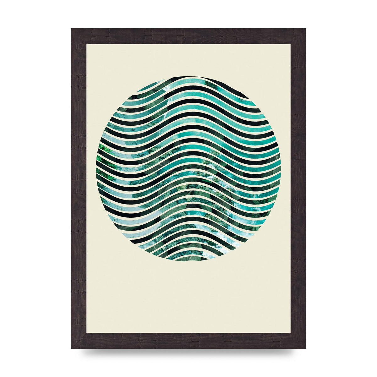 Nature Waves Wall Art - A4 framed