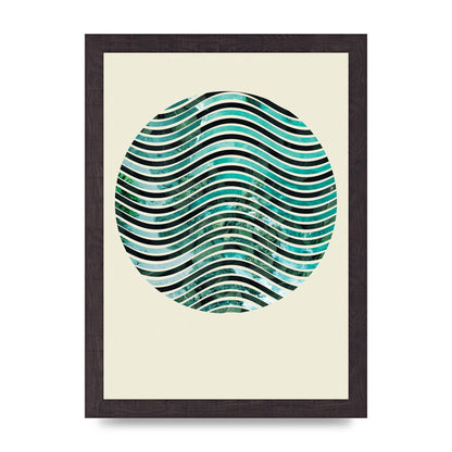 Nature Waves Wall Art - A4 framed