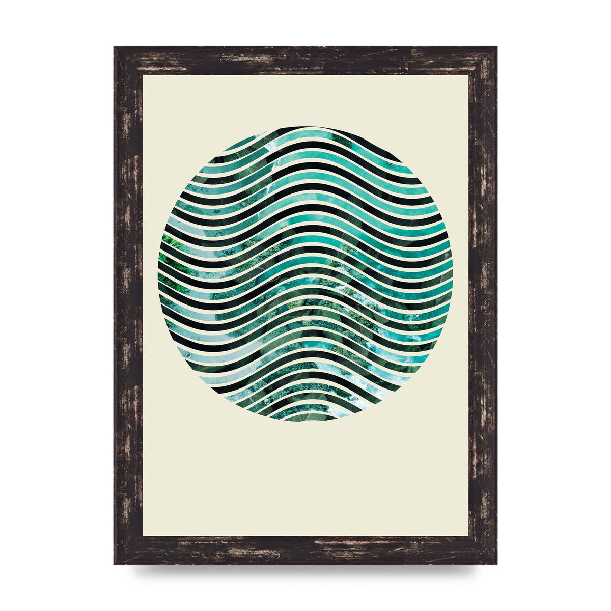 Nature Waves Wall Art - A4 framed