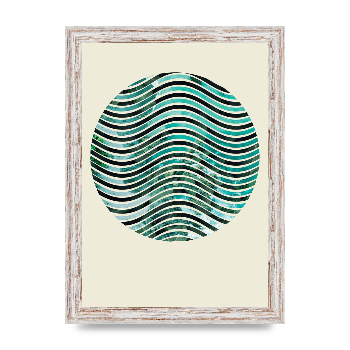Nature Waves Wall Art - A4 framed