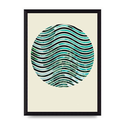 Nature Waves Wall Art - A4 framed