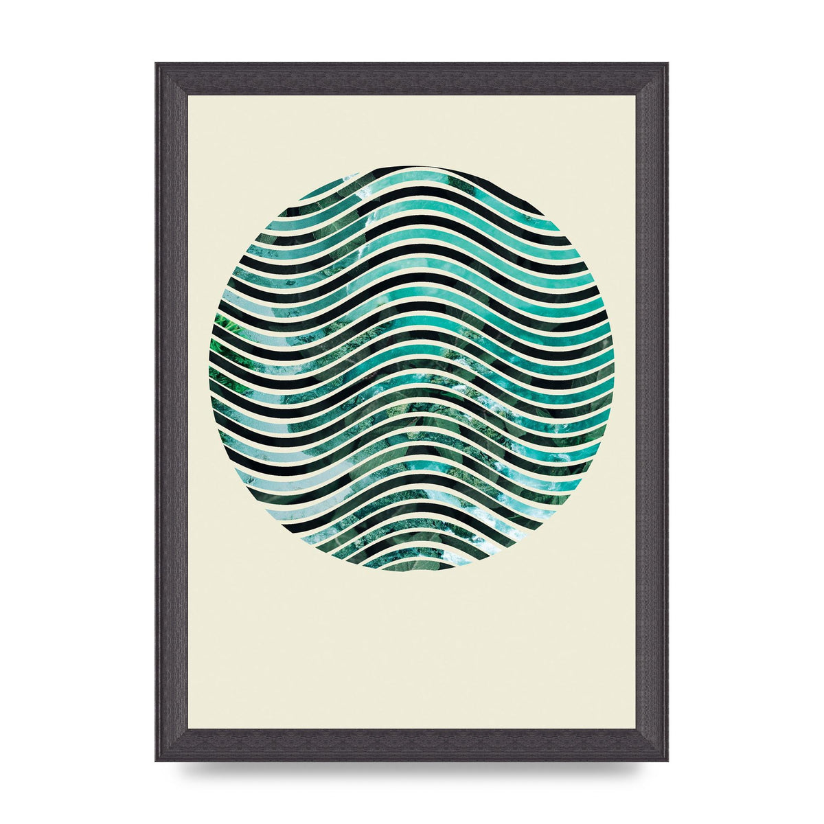 Nature Waves Wall Art - A4 framed