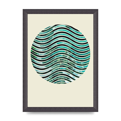Nature Waves Wall Art - A4 framed