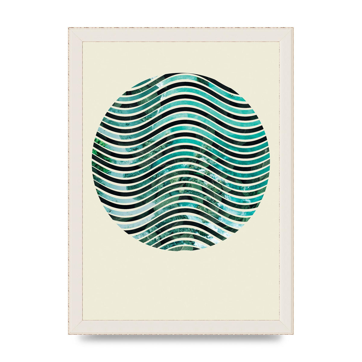Nature Waves Wall Art - A4 framed