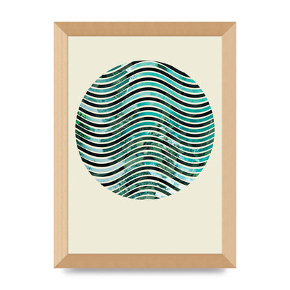 Nature Waves Wall Art - A4 framed