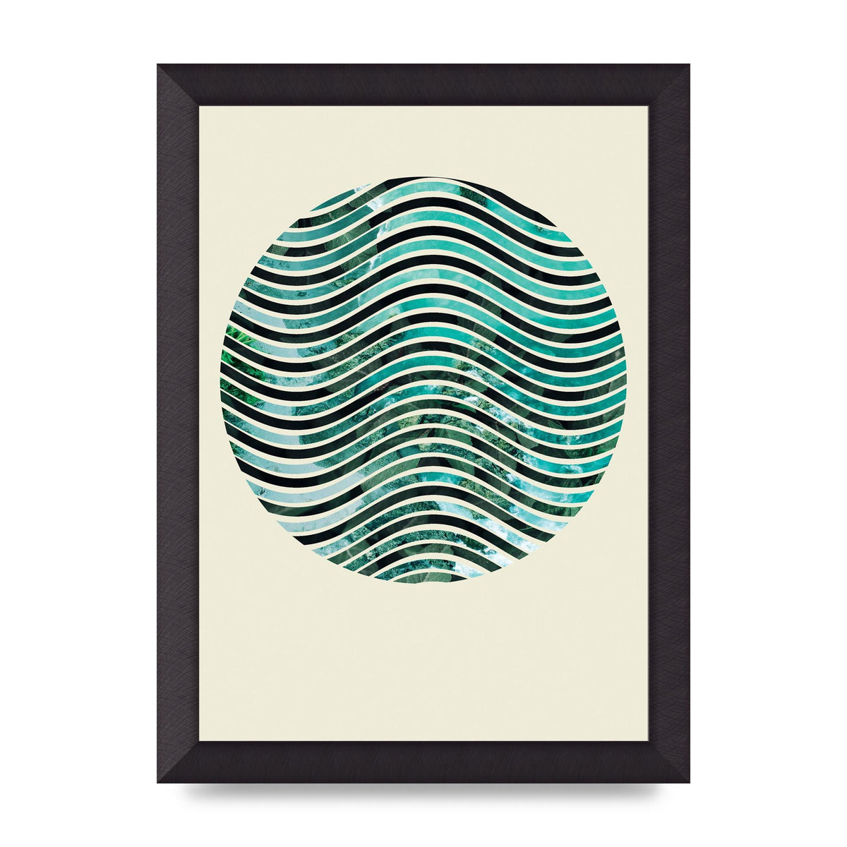Nature Waves Wall Art - A4 framed