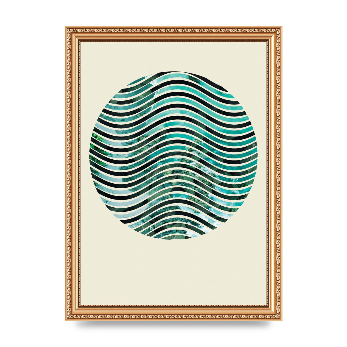 Nature Waves Wall Art - A4 framed