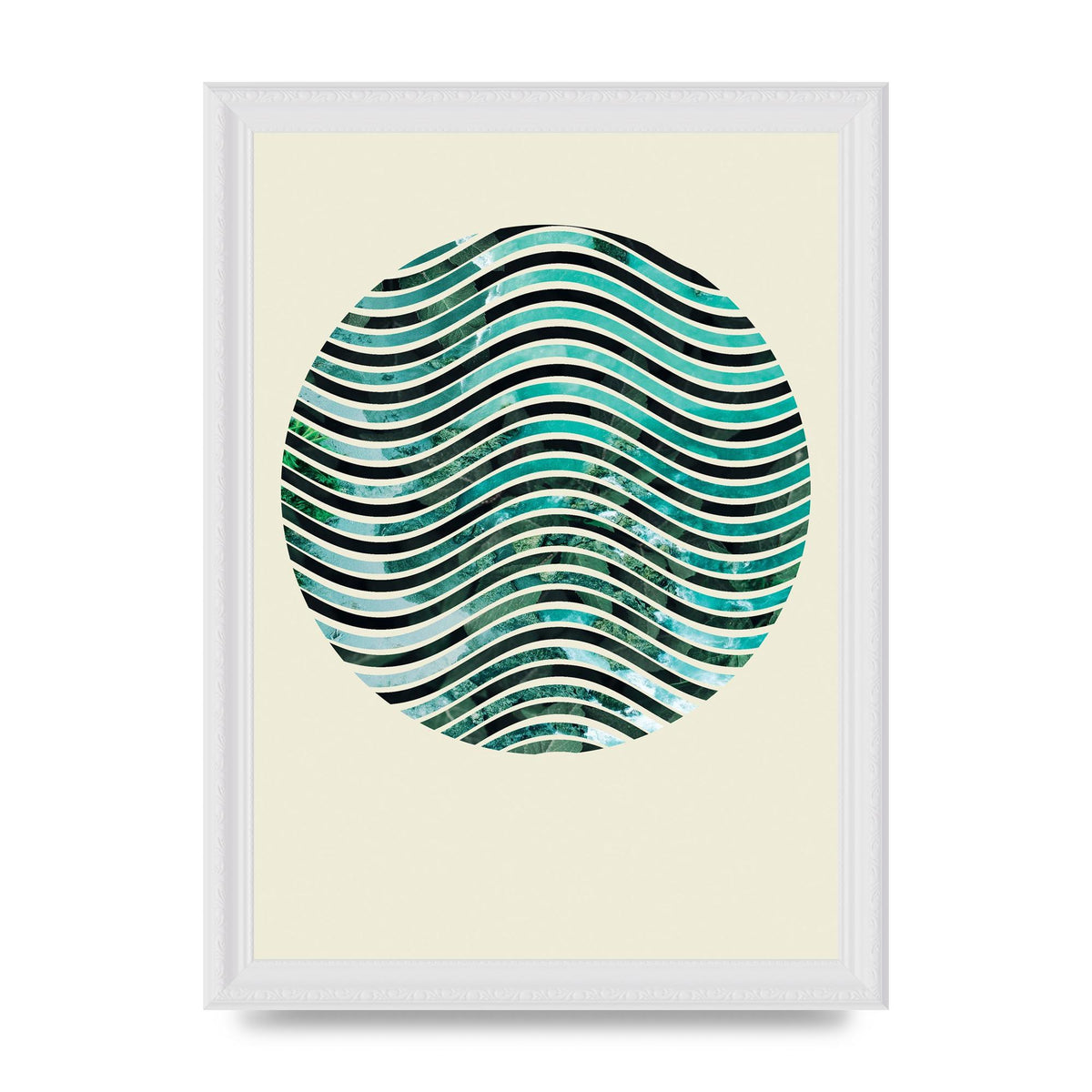 Nature Waves Wall Art - A4 framed