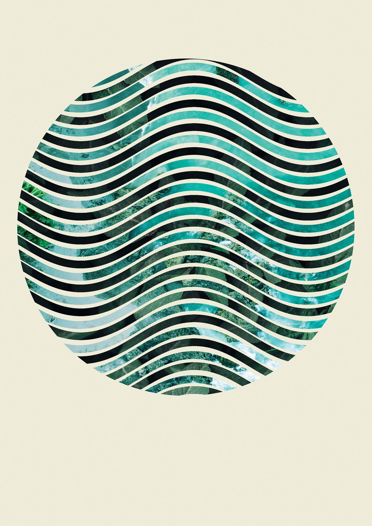 Nature Waves Wall Art - detail