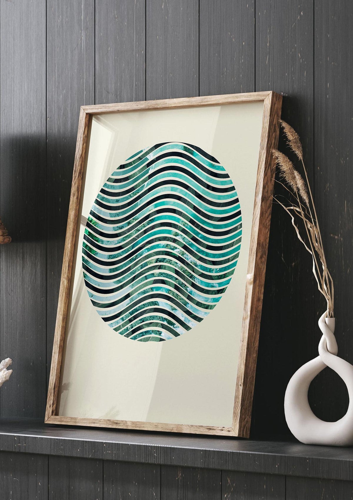 Nature Waves Wall Art - living room 3