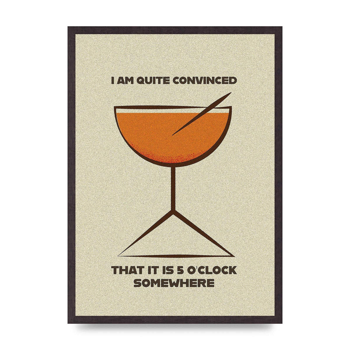 Retro 5 Oclock Somewhere" Art For The Home - A2 framed