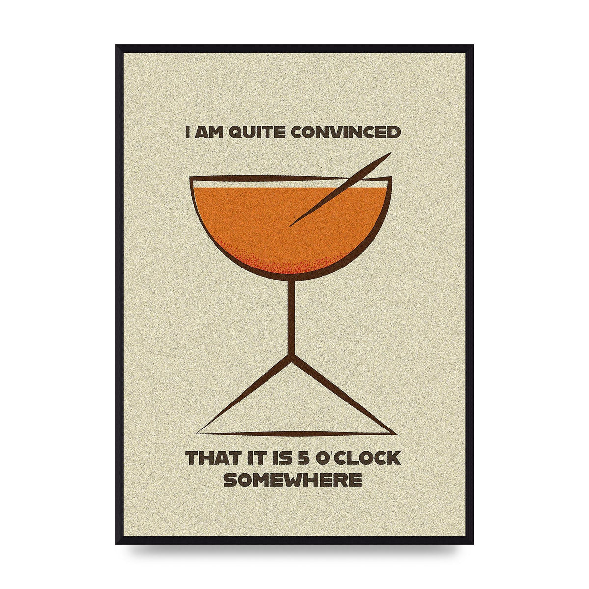 Retro 5 Oclock Somewhere" Art For The Home - A2 framed
