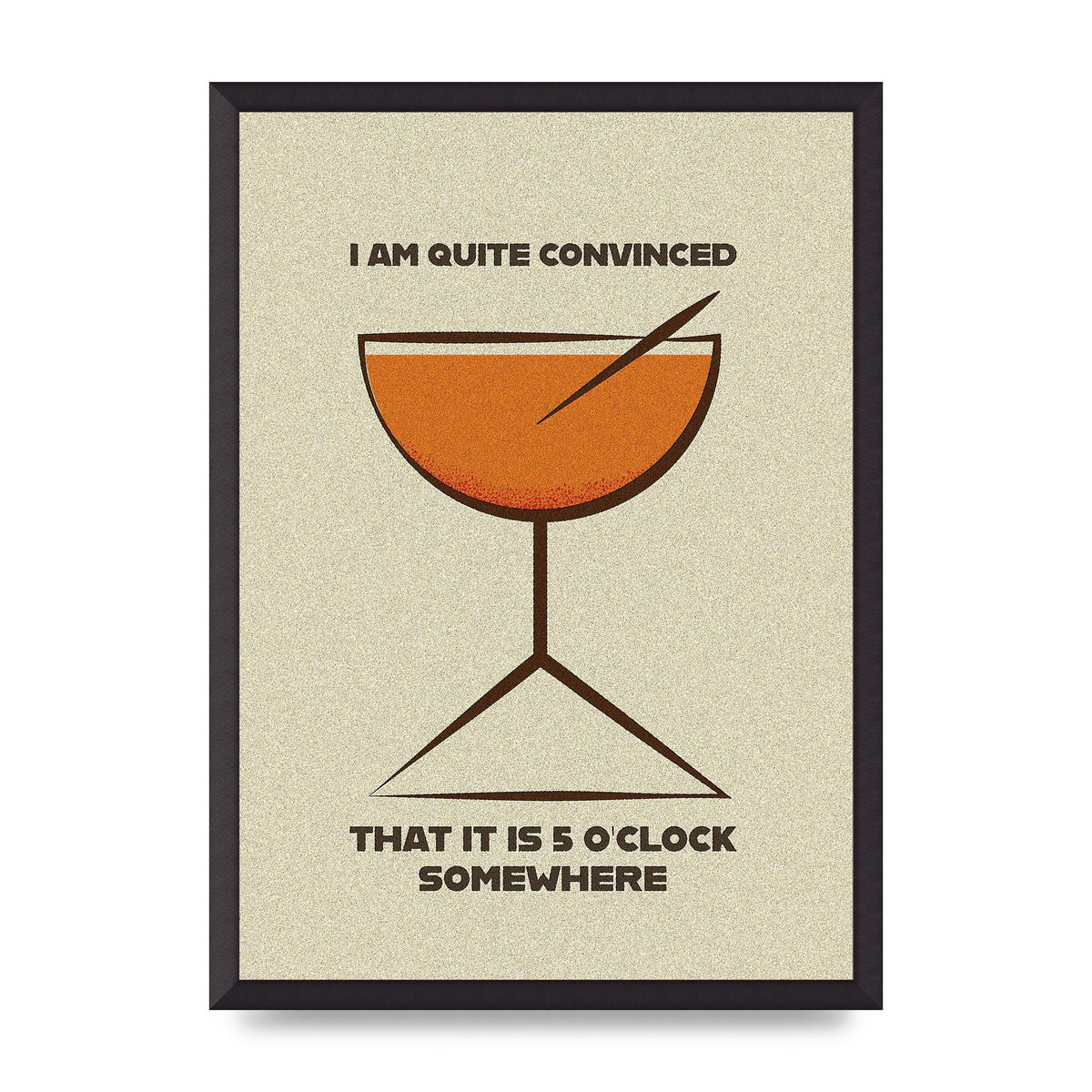 Retro 5 Oclock Somewhere" Art For The Home - A2 framed