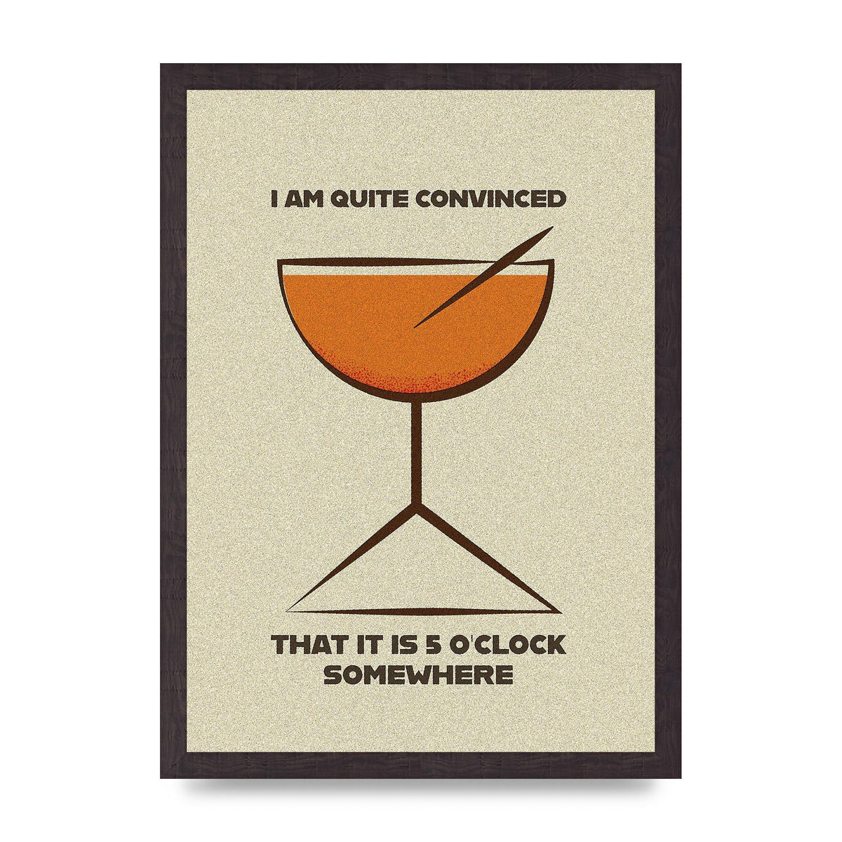 Retro 5 Oclock Somewhere" Art For The Home - A3 framed