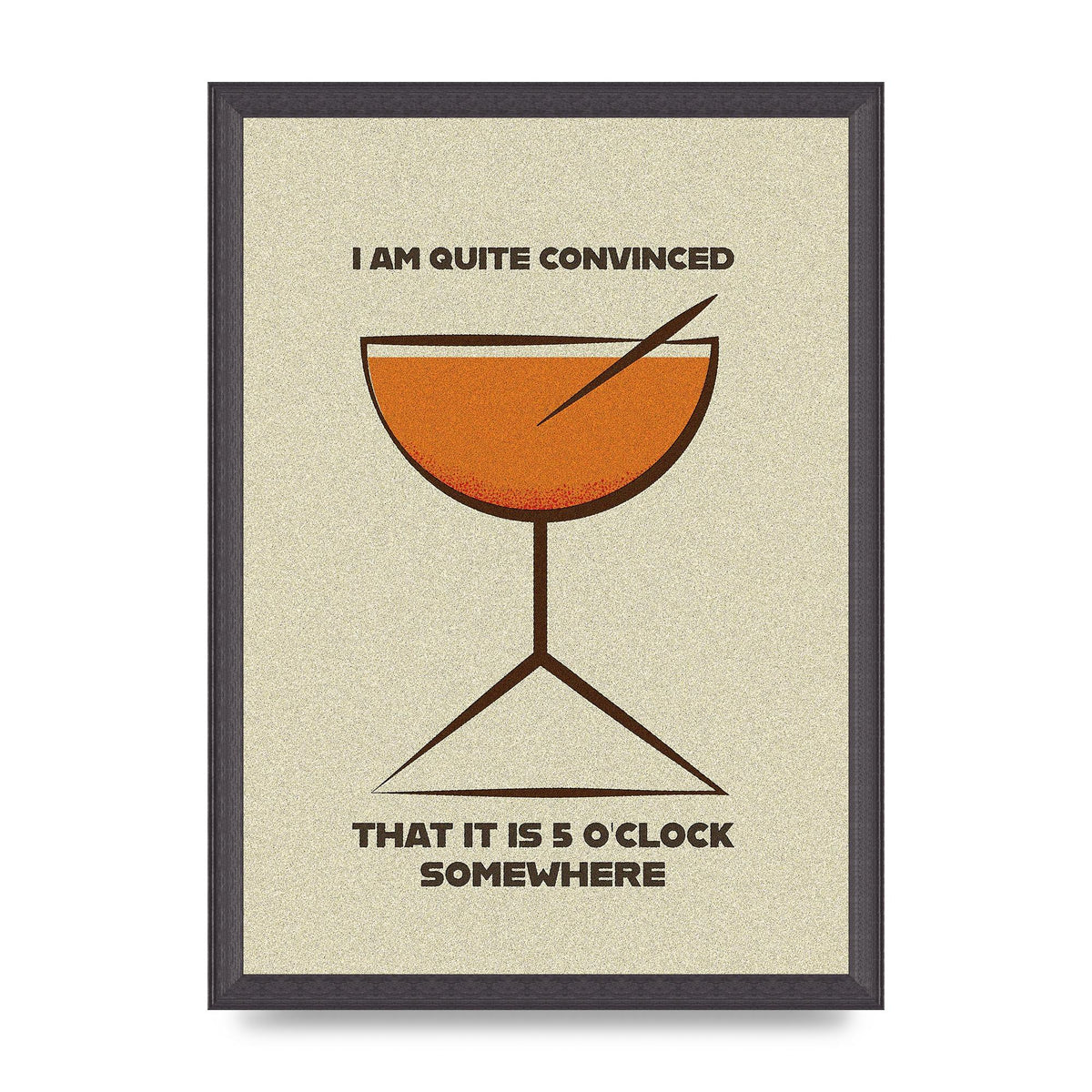 Retro 5 Oclock Somewhere" Art For The Home - A3 framed