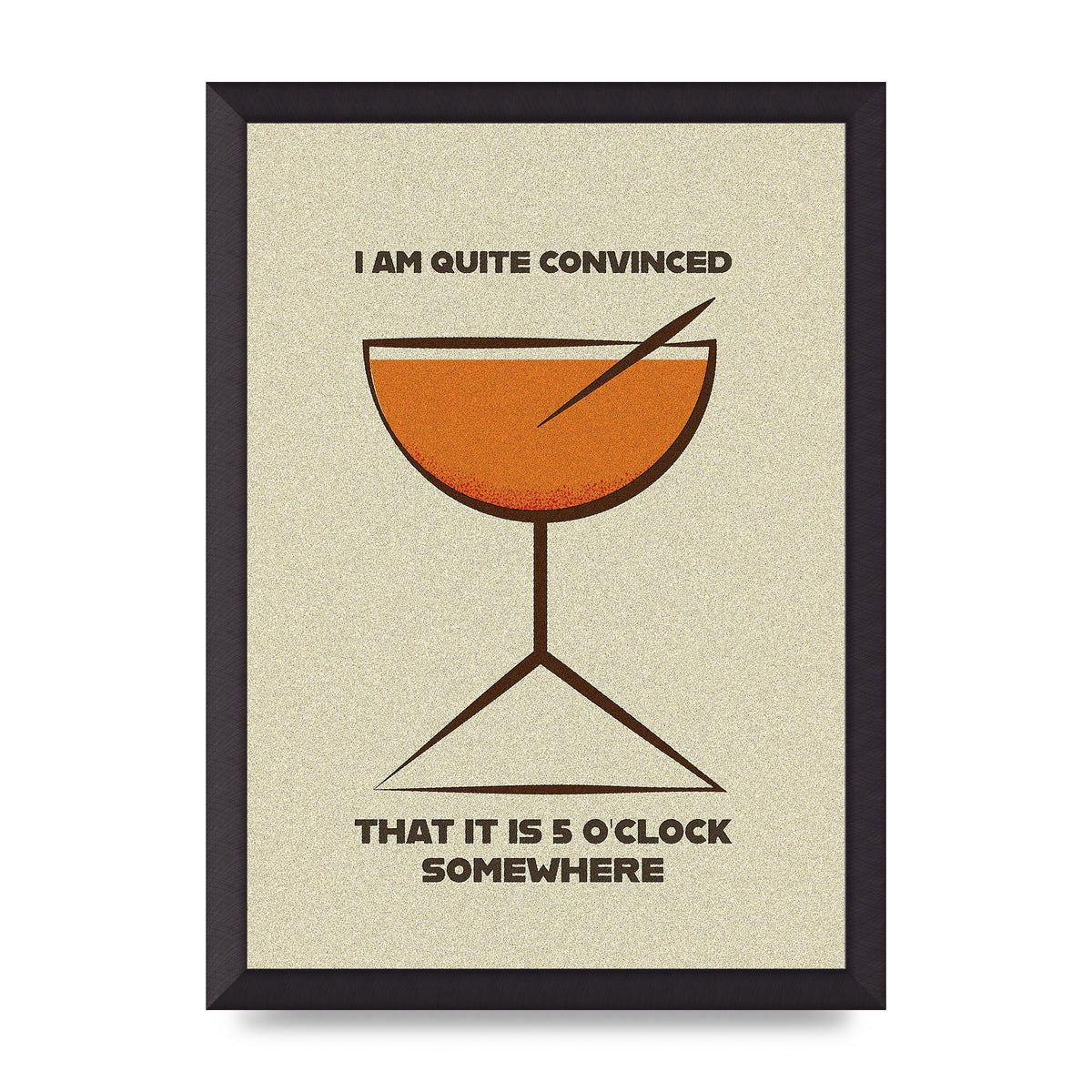 Retro 5 Oclock Somewhere" Art For The Home - A3 framed