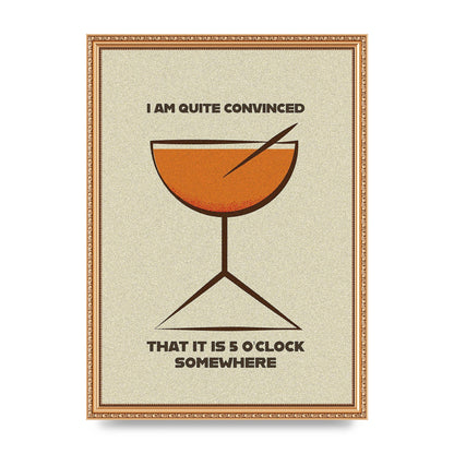 Retro 5 Oclock Somewhere" Art For The Home - A3 framed
