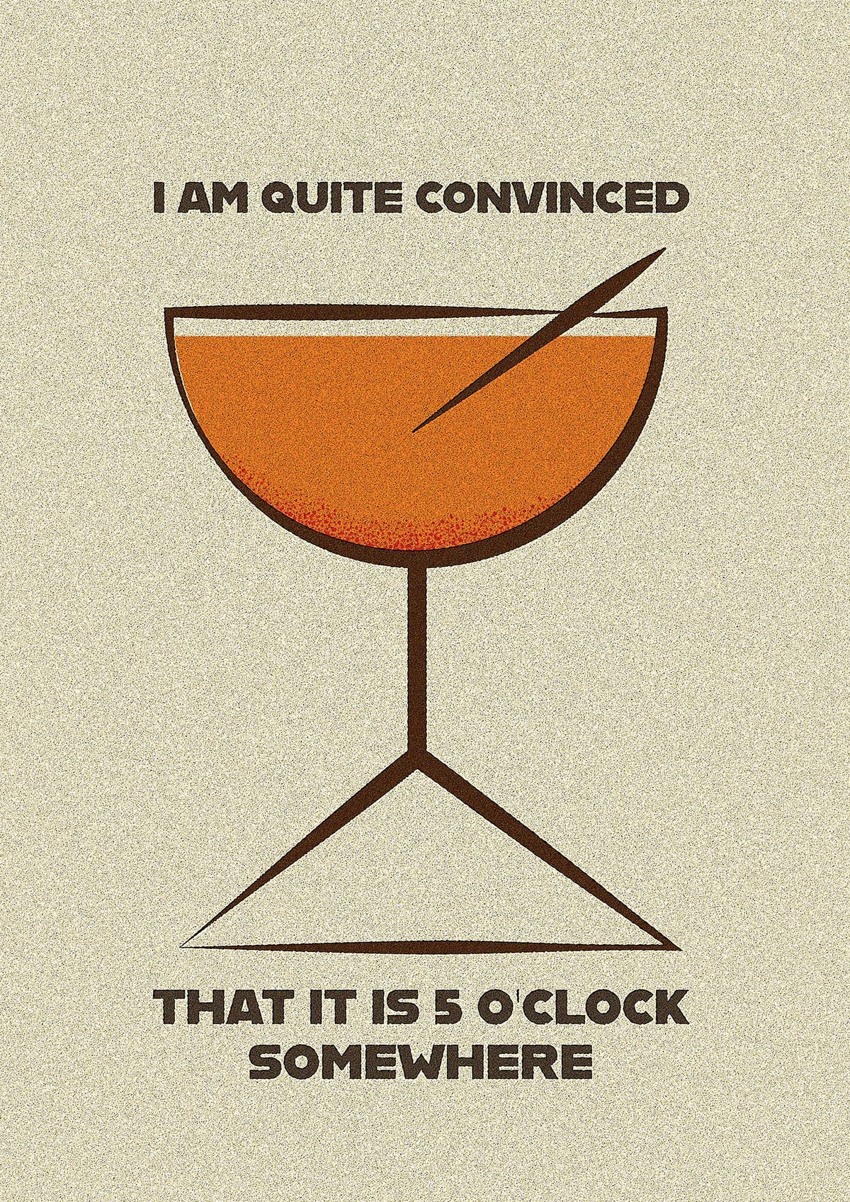Retro 5 Oclock Somewhere" Art For The Home - detail