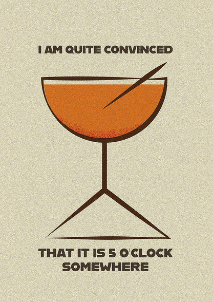 Retro 5 Oclock Somewhere" Art For The Home - detail