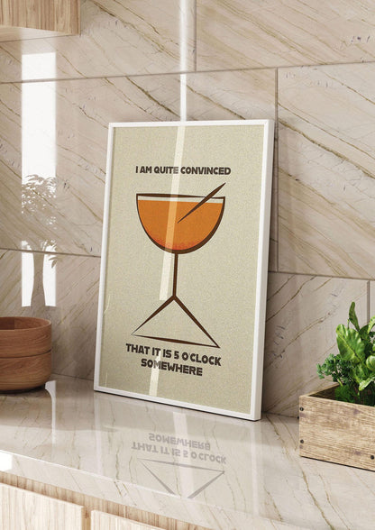 Retro 5 Oclock Somewhere" Art For The Home - kitchen 2