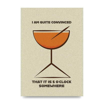 Retro 5 Oclock Somewhere" Art For The Home - unframed print