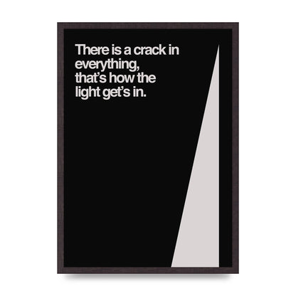 Crack In Everything Abstract" Printed Poster - A2 framed