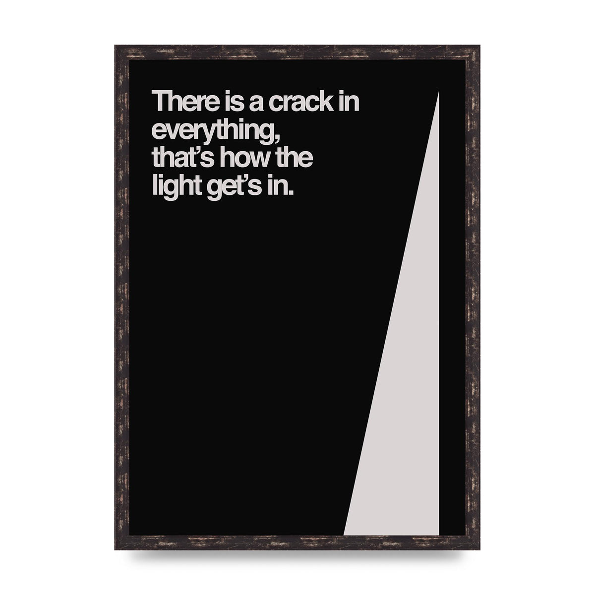 Crack In Everything Abstract" Printed Poster - A2 framed