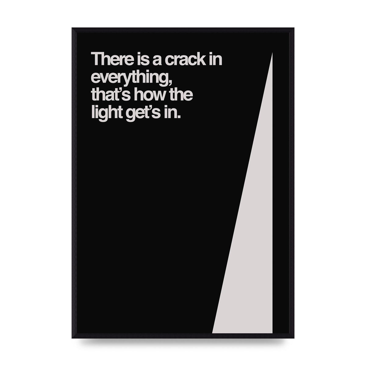 Crack In Everything Abstract" Printed Poster - A2 framed