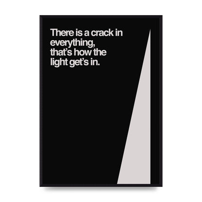 Crack In Everything Abstract" Printed Poster - A2 framed