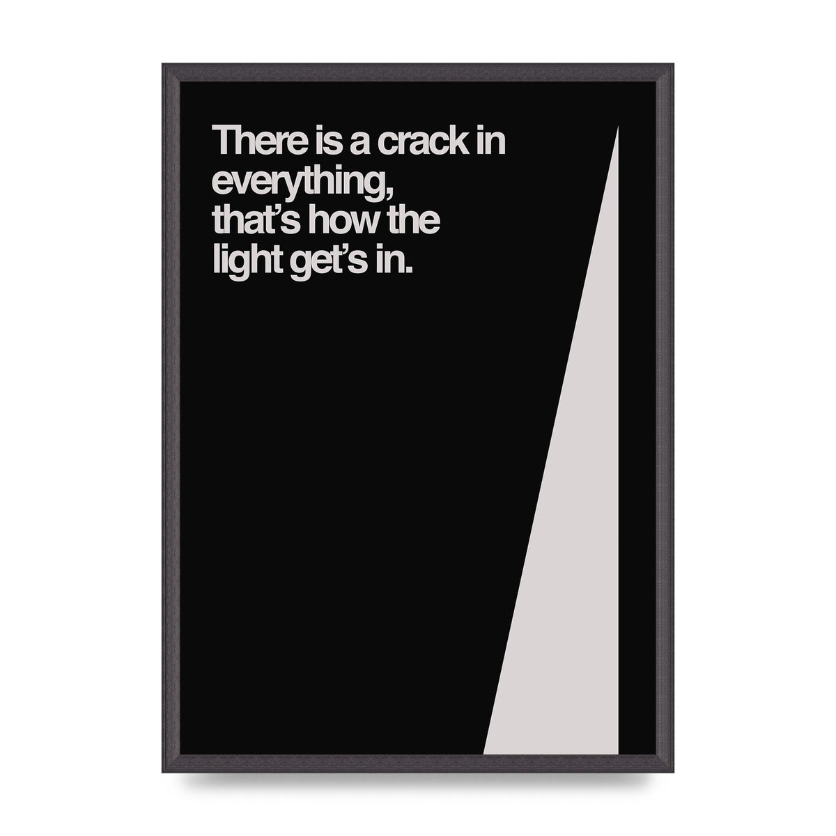 Crack In Everything Abstract" Printed Poster - A2 framed