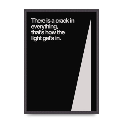 Crack In Everything Abstract" Printed Poster - A2 framed