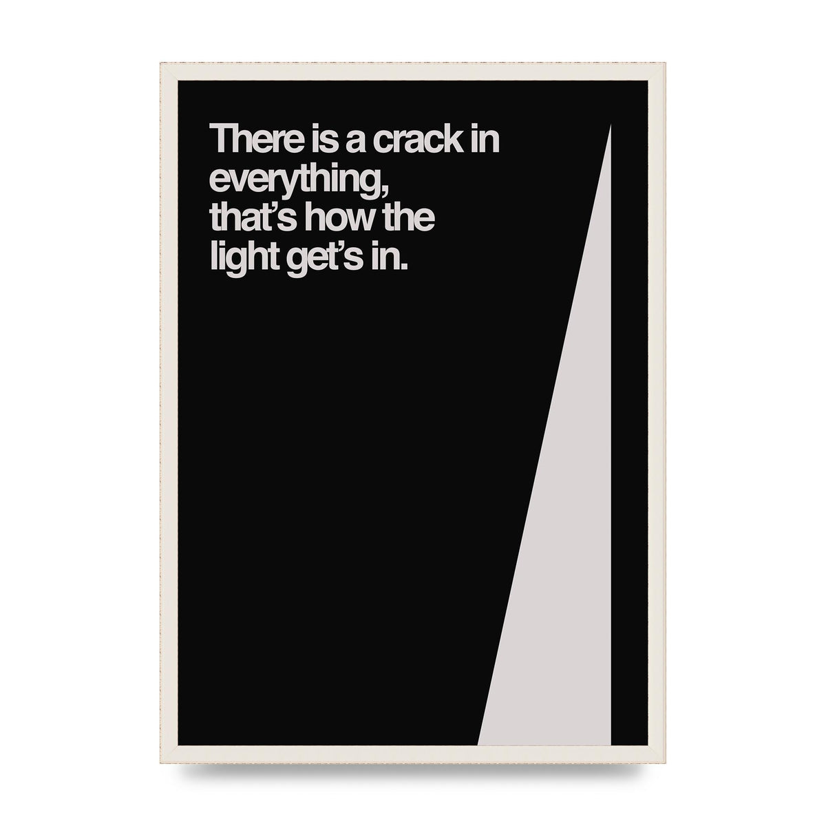 Crack In Everything Abstract" Printed Poster - A2 framed