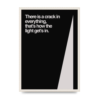Crack In Everything Abstract" Printed Poster - A2 framed