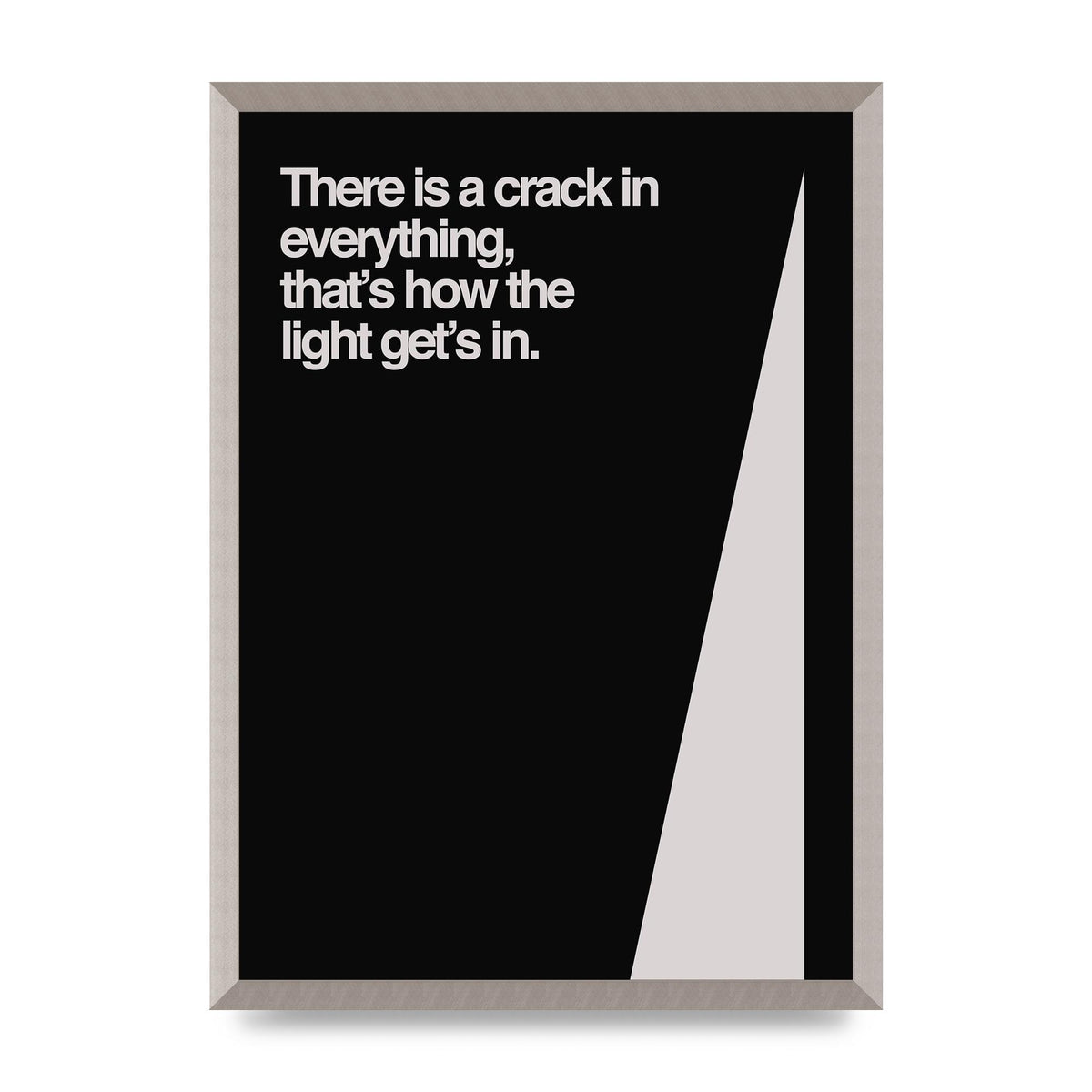 Crack In Everything Abstract" Printed Poster - A2 framed