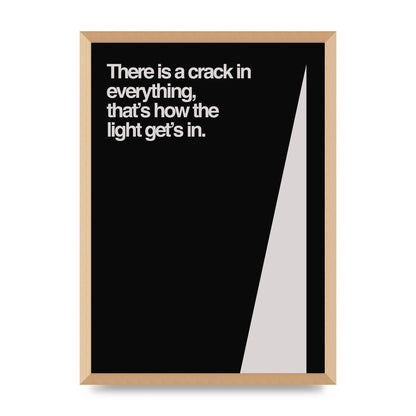 Crack In Everything Abstract" Printed Poster - A2 framed