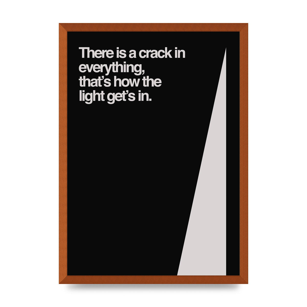 Crack In Everything Abstract" Printed Poster - A2 framed