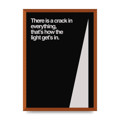 Crack In Everything Abstract" Printed Poster - A2 framed