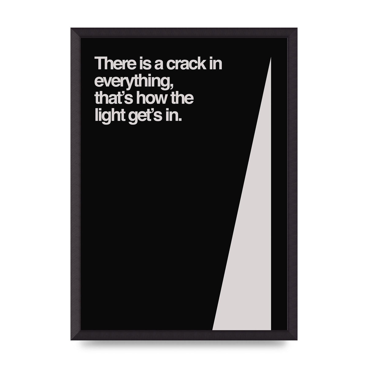 Crack In Everything Abstract" Printed Poster - A2 framed