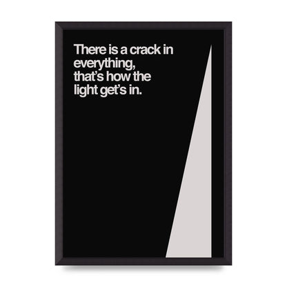 Crack In Everything Abstract" Printed Poster - A2 framed