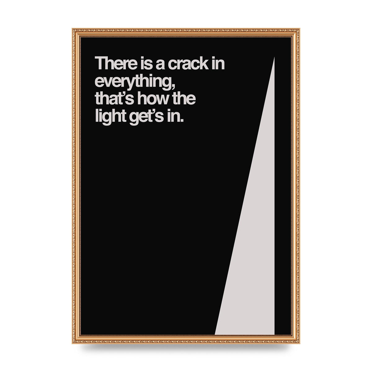 Crack In Everything Abstract" Printed Poster - A2 framed
